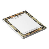 Schwarze Zebra-Streifen Notizblock (angewinkelt)