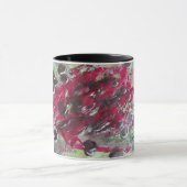 Schwarze Zellblasen Abstrakt Art Tasse (Zentrum)