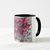 Schwarze Zellblasen Abstrakt Art Tasse (VorderseiteRechts)