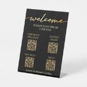 Schwarze Zeremonie und Sitzplakette und Bar Menü q Sockelschild (Vorderseite)