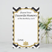 Schwarze Zickzack Lieblingsgedächtnis (Stehend Vorderseite)