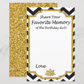 Schwarze Zickzack Lieblingsgedächtnis (Vorne/Hinten)