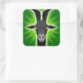 Schwarze Ziege Quadratischer Aufkleber (Tasche)