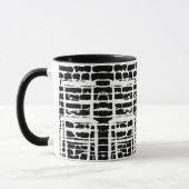 Schwarze Ziegelstein-Tasse Tasse (Links)