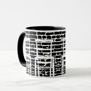 Schwarze Ziegelstein-Tasse Tasse