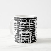 Schwarze Ziegelstein-Tasse Tasse (Vorderseite Links)