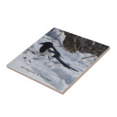 Schwarze Ziegelsteinplatte Fliese (Seite)