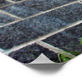 Schwarze Ziegelwand Textur Poster (Ecke)