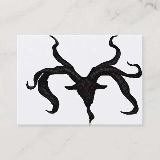 Schwarze Ziegen-Dämon-Visitenkarte Visitenkarte (Vorderseite)