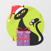 Schwarze Ziegenmäuse der 1950er Jahre Fensteraufkleber (Blatt)