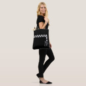 Schwarze ZIP Totasche Tasche (Am Model)