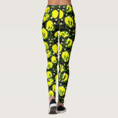 schwarze Zitronen Leggings (Rückseite)