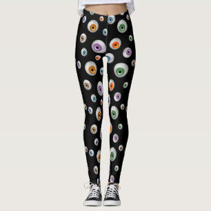 Schwarze Zombie Bloodshot Farbige Halloween-Augen Leggings