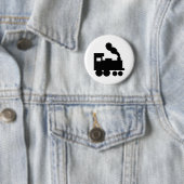 schwarze Zugeisenbahnikone Button (Beispiel)