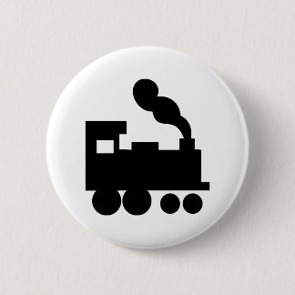 schwarze Zugeisenbahnikone Button