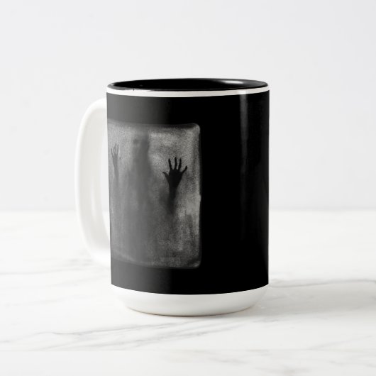 Schwarze Zweifarbige Tasse (Vorderseite Links)