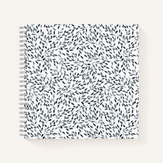 Schwarze Zweige Notizblock (Vorderseite)