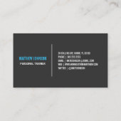 Schwärzen Sie heraus Visitenkarten des Trainer-| Visitenkarte (Rückseite)