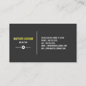 Schwärzen Sie heraus Visitenkarten des Visitenkarte (Rückseite)