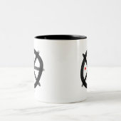 SCHWÄRZEN Sie mit LOGO-SCHWARZ-Innenraum DER Zweifarbige Tasse (Mittel)
