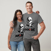 "Schwärzen Sie mit Tinte oder die" grauen T - T-Shirt (Unisex)