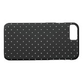 Schwärzen Sie mit weißem Tupfen | Apple iPhone 7 Case-Mate iPhone Hülle (Rückseite (Horizontal))