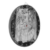 schwärzen Sie solch eine glückliche Farbe Dartscheibe (Vorderseite Links)