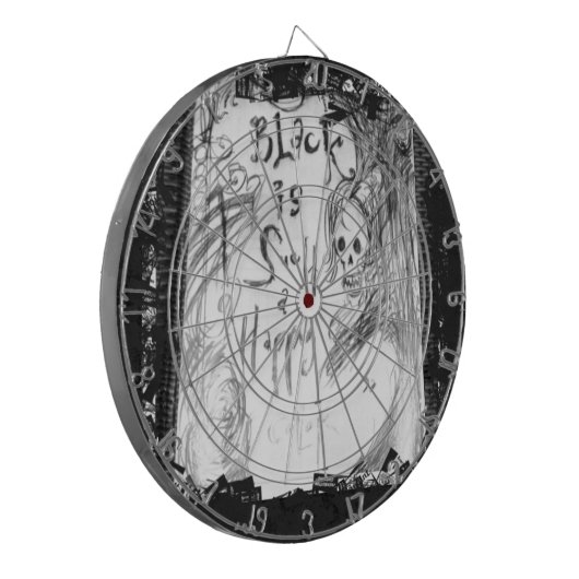 schwärzen Sie solch eine glückliche Farbe Dartscheibe (Vorderseite Links)