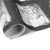 schwärzen Sie solch eine glückliche Farbe Geschenkpapier (Rolleneckpunkt)