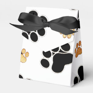 Schwärzen Sie und bräunen Sie Hunde- Geschenkschachtel
