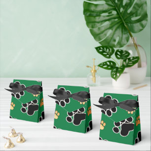 Schwärzen Sie und bräunen Sie Hunde- Geschenkschachtel