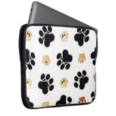 Schwärzen Sie und bräunen Sie Hunde- Laptopschutzhülle (Vorne Rechts)