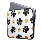 Schwärzen Sie und bräunen Sie Hunde- Laptopschutzhülle (Vorderseite Links)