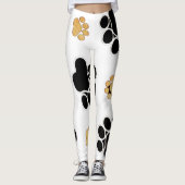 Schwärzen Sie und bräunen Sie Hunde- Leggings (Vorderseite)