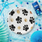 Schwärzen Sie und bräunen Sie Hunde- Pappteller (Party)