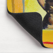 Schwärzen Sie und bräunen Sie kleine Mousepad (Ecke)