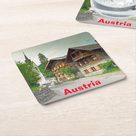 Schwarzenberg, Österreich Rechteckiger Pappuntersetzer (angewinkelt)