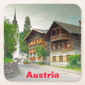 Schwarzenberg, Österreich Rechteckiger Pappuntersetzer (Vorderseite)
