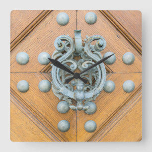 Schwarzenbersky Palace Door Knocker Quadratische Wanduhr