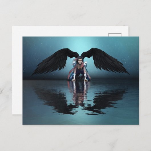 Schwarzenpostkarte Postkarte (Vorne/Hinten)