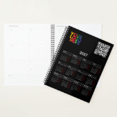 Schwarzer 2027-Kalender Geschäftslogo QR-Code Planer (Anzeige)