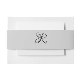 Schwarzer 3D-Kalligrafie-Anfangsbuchstabe | Pastel Einladungsbanderole