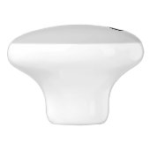 Schwarzer 3D-Kalligrafie-Anfangsbuchstabe | Pastel Keramikknauf (Seitenansicht)