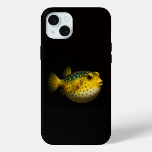 Schwarzer 4 Luxe, exotischer gelber Kugelfisch Case-Mate iPhone Hülle