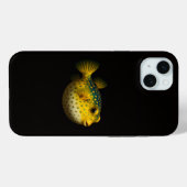 Schwarzer 4 Luxe, exotischer gelber Kugelfisch Case-Mate iPhone Hülle (Rückseite (Horizontal))
