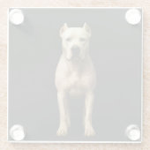 Schwarzer 4 Luxe Glasuntersetzer, Bold Dogo Argent Glasuntersetzer (Rückseite)