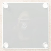 Schwarzer 4 Luxe Glasuntersetzer, Gorilla Glasuntersetzer (Rückseite)
