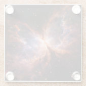 Schwarzer 4 Luxe Glasuntersetzer, Schmetterlingsne Glasuntersetzer (Rückseite)