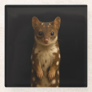 Schwarzer 4 Luxe Glasuntersetzer, Sweet Quoll Glasuntersetzer