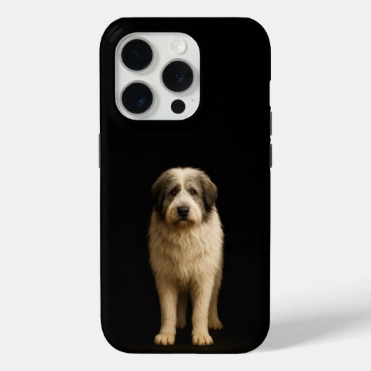 Schwarzer 4 Luxe iPhone 15 Pro Mate Mioritic Sheph Case-Mate iPhone Hülle (Rückseite)